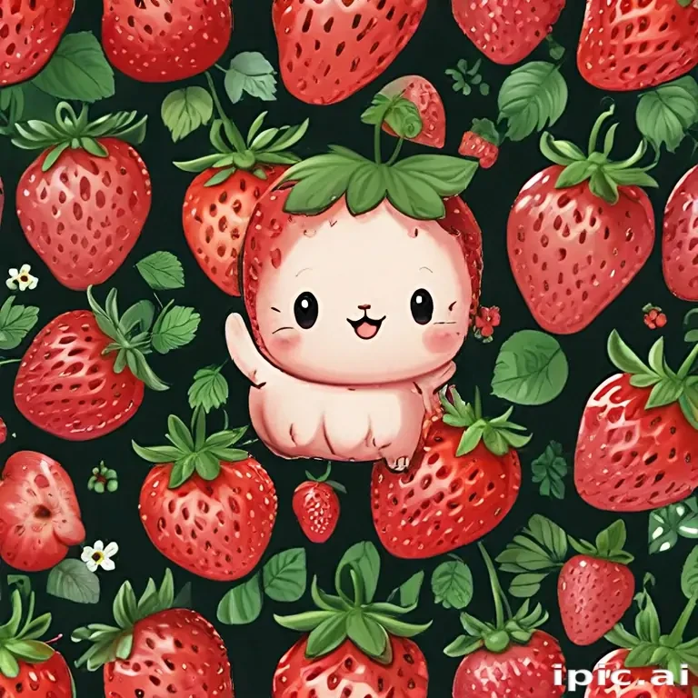 strawberry cute wallpaper