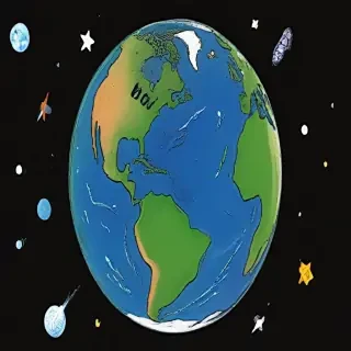 cartoon picture of the planet earth