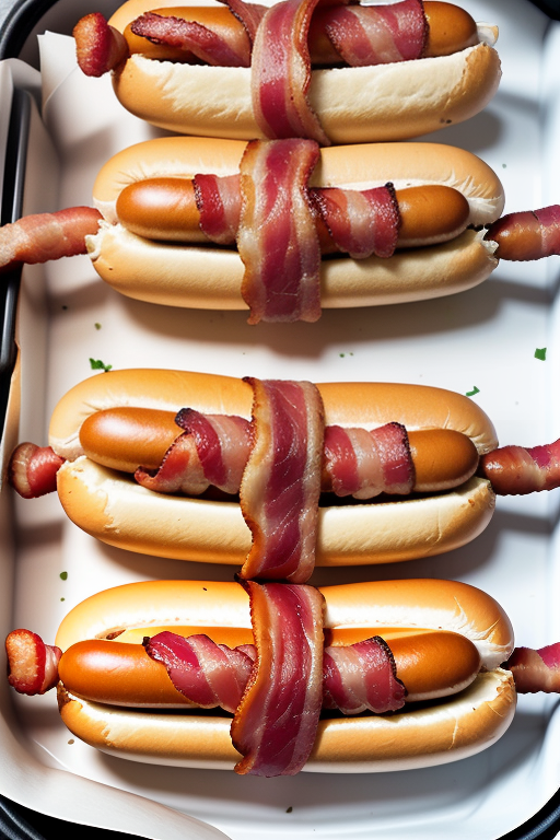 bacon wrapped hot dogs in air fryer