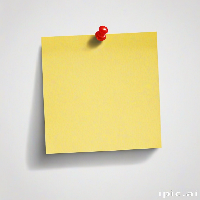 sticky note with transparent background