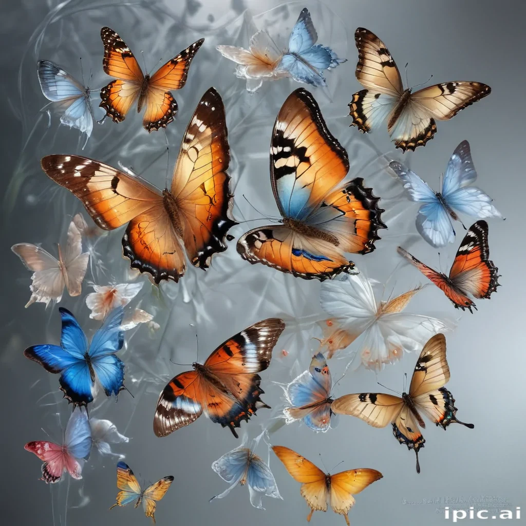 butterflies transparent