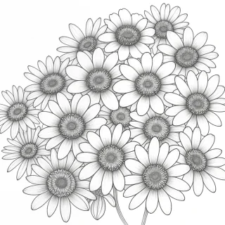 flower drawing images with colour