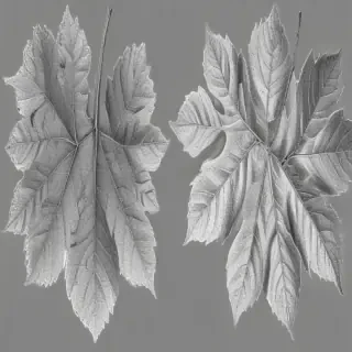 leaves clip art black and white