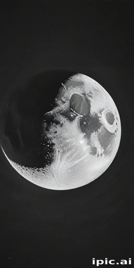 drawing of the moon