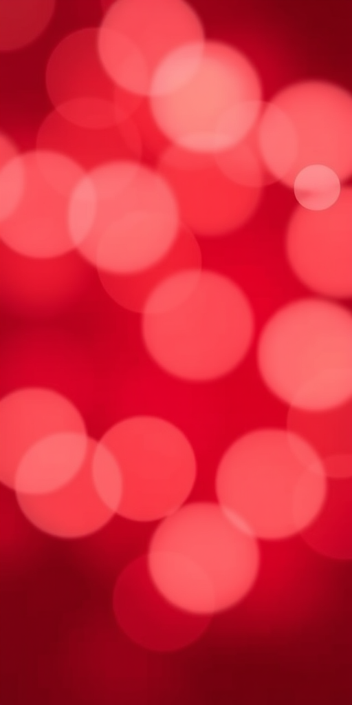 Generate a high-resolution abstract background with soft, out-of-focus circles in varying sizes on a rich red backdrop, using a Canon EOS 5D Mark IV, aperture f/2.8, ISO 100, 50mm lens, in a shallow depth of field with a bokeh effect.