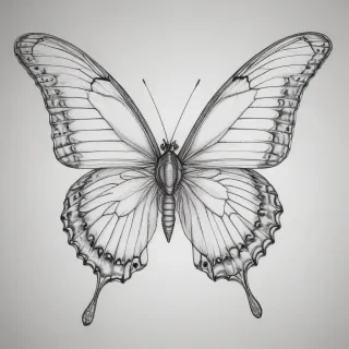 outline drawing of a butterfly