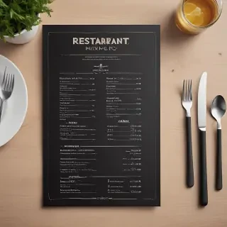 restaurant menu mockup