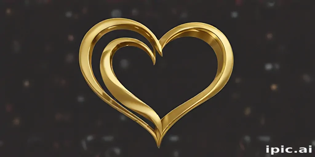 gold heart png