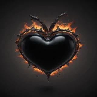 black heart transparent