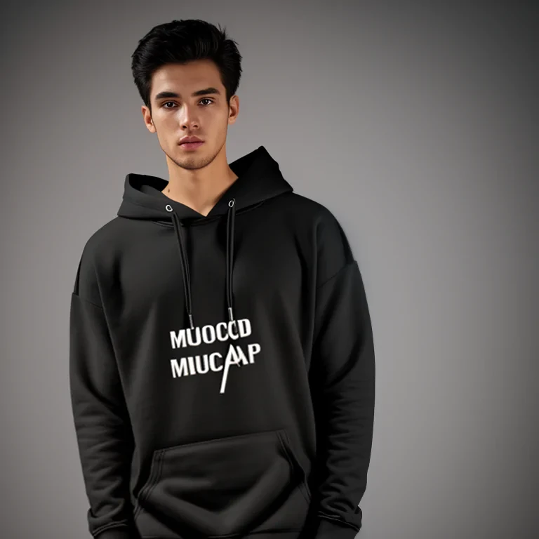 black hoodie mock up