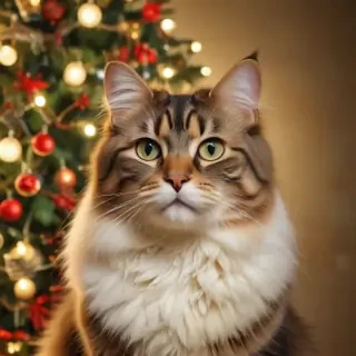 cat christmas background