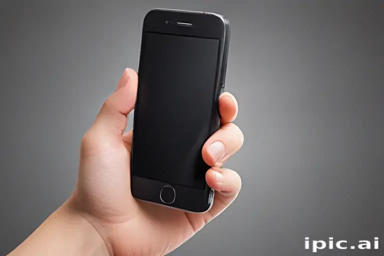 hand holding cell phone