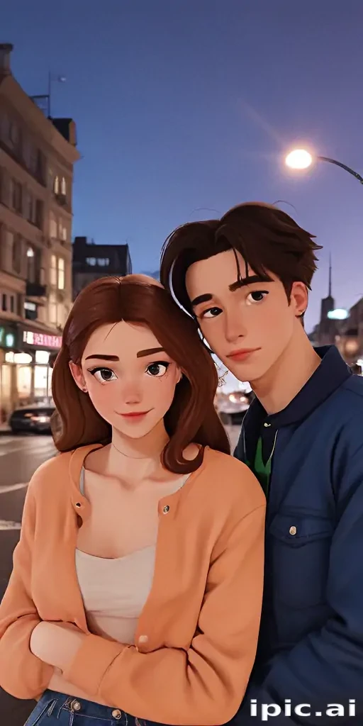 cartoon couple aesthetic