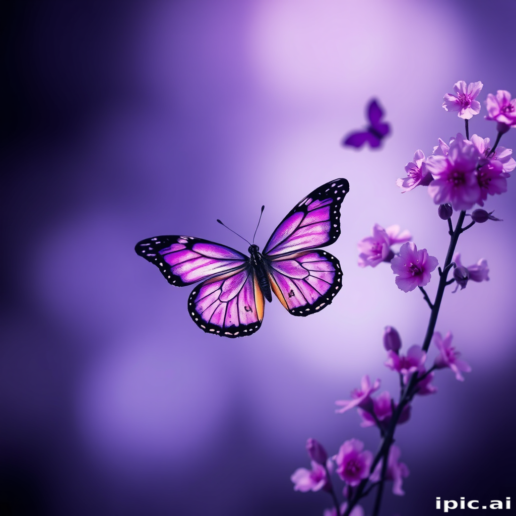 purple butterfly wallpaper aesthetic