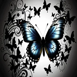 wallpaper black butterfly