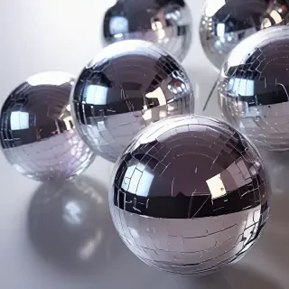 transparent disco balls