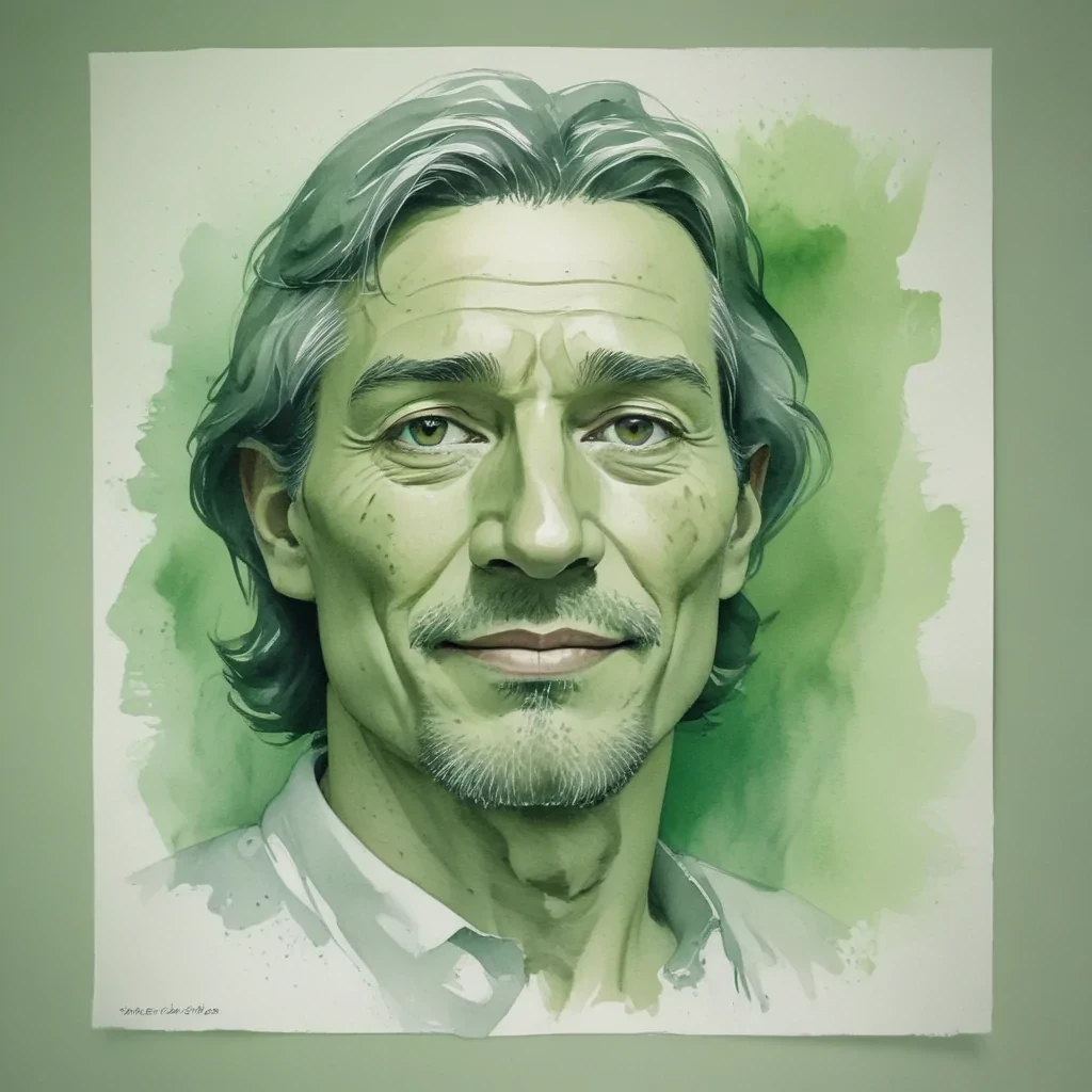 watercolor green background