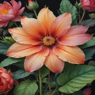 flower drawings with color