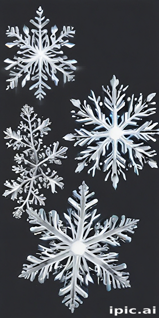 Beautiful Collection of Intricate and Unique Snowflake Designs on Dark ...