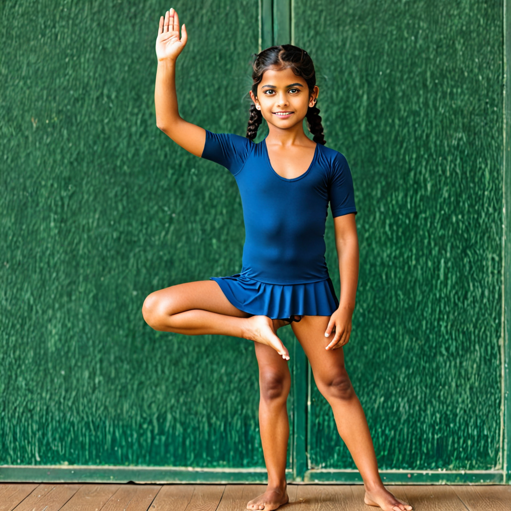 Free Ai Image Generator - High Quality and 100% Unique Images -  —  indian school girl yoga dress