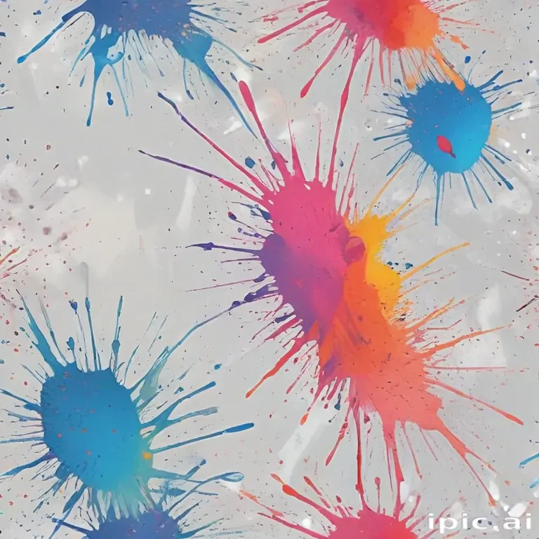 transparent paint splatter