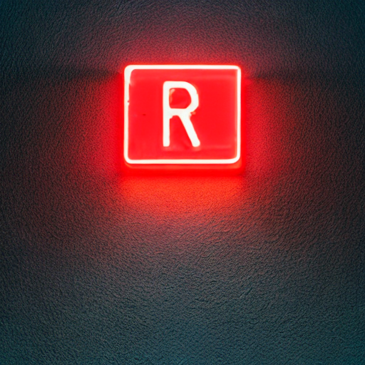 A sign written glowing red
