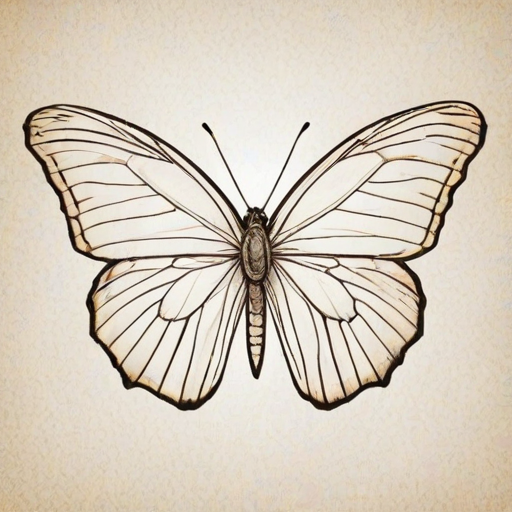outline drawing of a butterfly