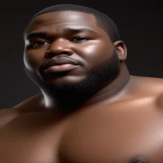 black fat man