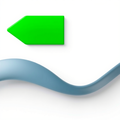 Create a high-resolution image of a glossy green left arrow pointing to the left, captured with a Canon EOS R5 camera using a 50mm lens at f/2.8, ISO 100, and a shutter speed of 1/125 sec, with a clean white background for contrast.
