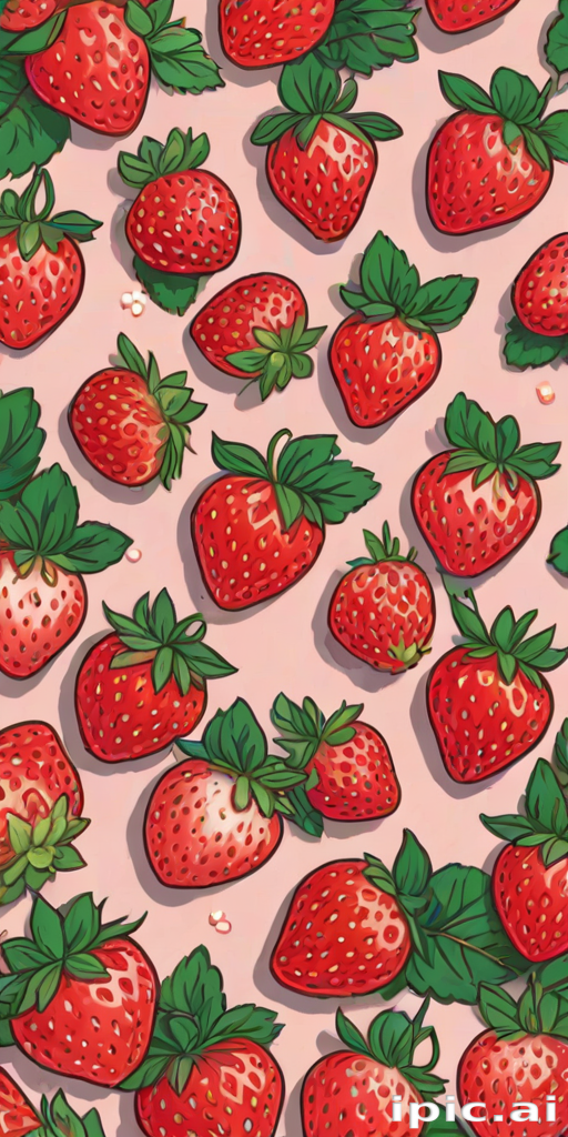 strawberry background aesthetic