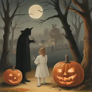public domain vintage halloween art