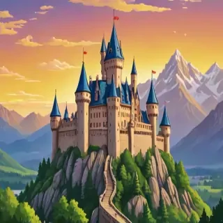 castle in cartoon