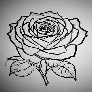 rose outline