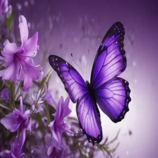 wallpaper purple butterfly