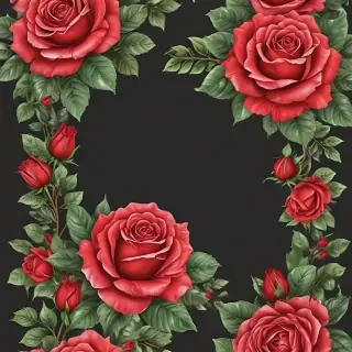 rose border png