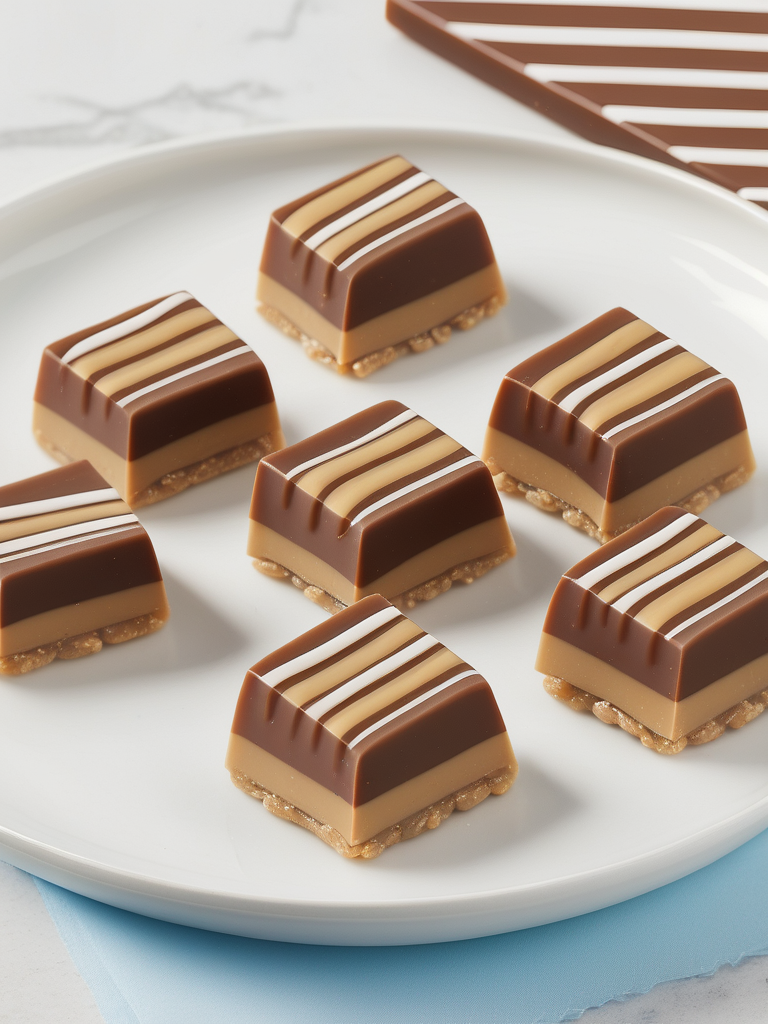 peanut butter candy with stripes