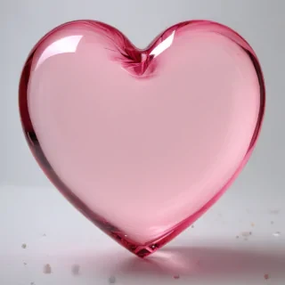 pink heart transparent