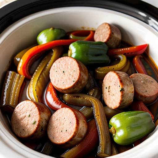 crock pot sausage and peppers and onions