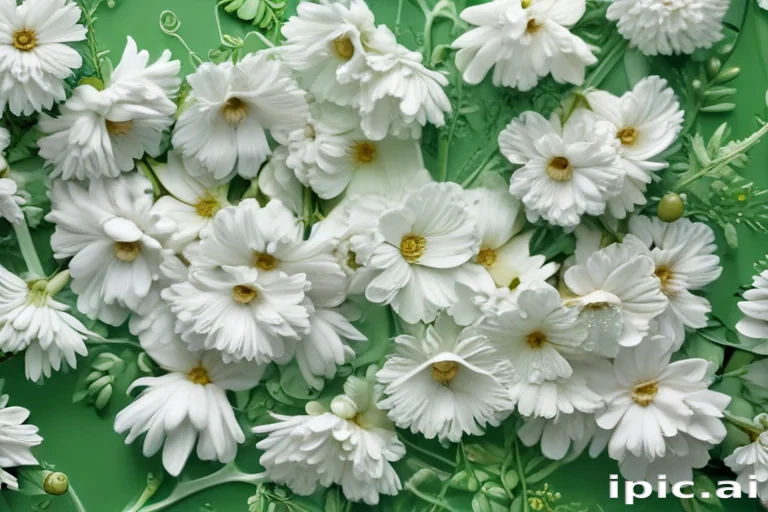 green and white background