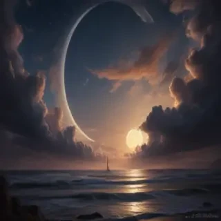 aesthetic crescent moon