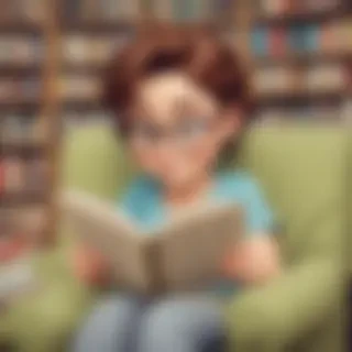 cartoon of reading