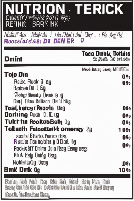 rockstar energy drink nutrition information
