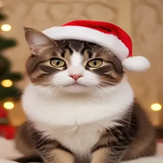 cat christmas background