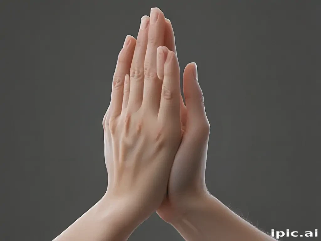 praying hands transparent