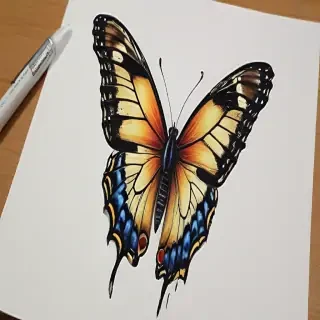 butterfly drawling