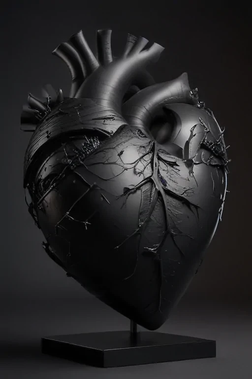 black broken heart
