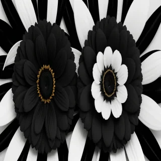 black flower aesthetic