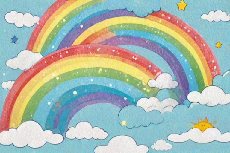 cute rainbow background