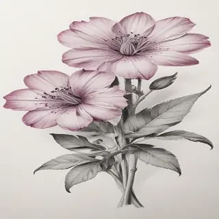 pencil drawings of flowers