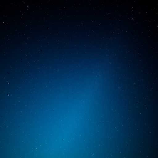 Generate a vivid cosmic backdrop featuring a gradient of deep blue and black space with shimmering stars, captured with a Canon EOS R5, 24mm f/1.4 lens, aperture set to f/2.8, ISO 800, shutter speed 1/60s, shot from a low-angle perspective in astrophotography style for enhanced detail and clarity.